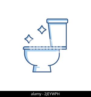 toilet icon. suitable for bathroom icon. Two tone icon style. Simple design editable Stock Vector