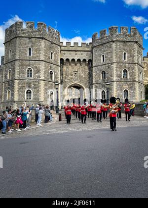 Windsor Castle Guard Change Stock Photo