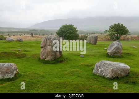 Machrie Stone Circle 5 on the Isle of Arran, Scotland Stock Photo