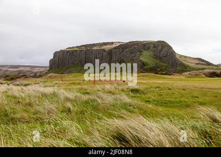 The Doon Hill at Drumadoon Point near Blackwaterfoot, Isle of Arran, Scotland. Stock Photo