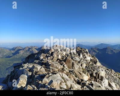 Cima d’Asta  is the highest mountain of the Fiemme Mountains in the eastern part of the Italian province of Trentino Stock Photo