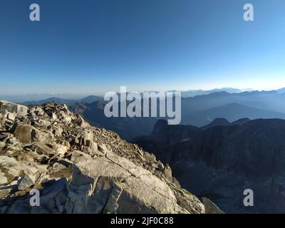 Cima d’Asta  is the highest mountain of the Fiemme Mountains in the eastern part of the Italian province of Trentino Stock Photo