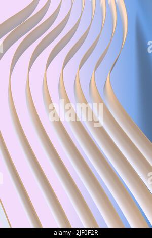 Abstract 3D rendering of fluent curved shapes as modern background for ...
