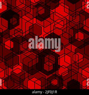 Honeycomb seamless pattern. Repeated overlap hexagon motif texture print Stock Vector