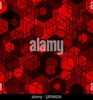 Honeycomb seamless pattern. Repeated overlap hexagon motif texture print Stock Vector