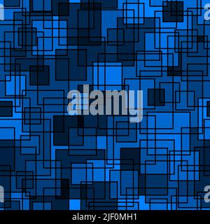 Quad seamless pattern. Repeated overlap hexagon motif texture print Stock Vector