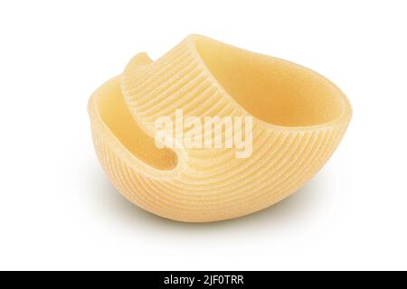 lumaconi pasta isolated on white background with full depth of field Stock Photo
