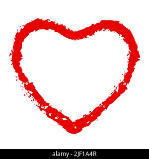 Heart icon for web and app. Grunge style Flat vector illustration Stock Vector