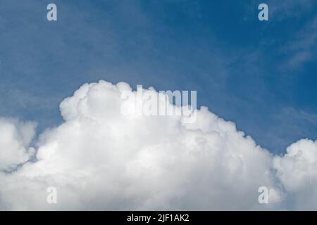 Cumulus, heap clouds in a closeup Stock Photo