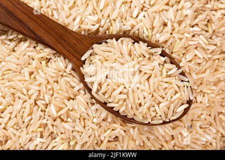 Raw Brown Rice - Basic Cereal For Food; Photo On White Background Stock ...