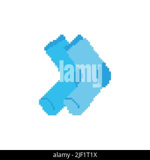 Socks pixel art. Sock 8 bit. pixelated vector illustration Stock Vector