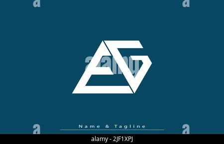 Alphabet letters Initials Monogram logo EG , GE Stock Vector