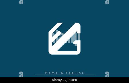 Alphabet letters Initials Monogram logo EG , GE Stock Vector