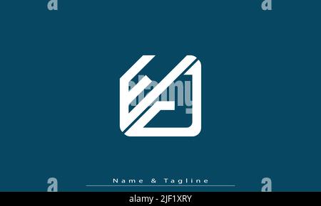 Alphabet letters Initials Monogram logo EJ , JE Stock Vector