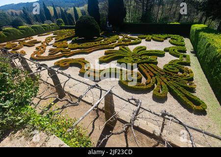 Gardens and Casa de Mateus estate in Vila Real Stock Photo