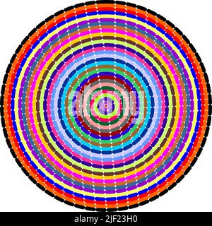 Abstract digital circles background, Abstract background with colorful circles and halftone effect. Stock Vector