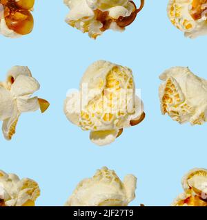 seamless pattern - popcorn. popcorn on a white background, pattern Stock Photo