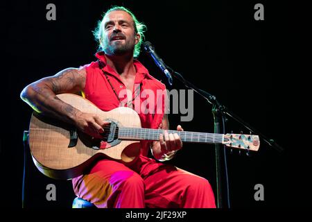 Australian singer songwriter Xavier Rudd performs live onstage in ...