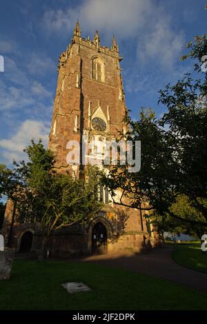 St. Andrews Church, Cullompton Devon in the evening light Stock Photo