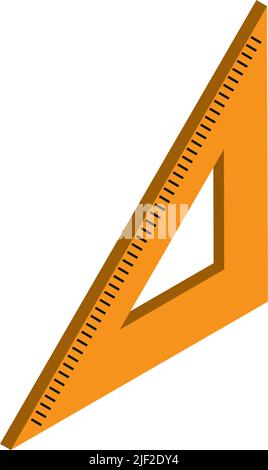 triangle ruler school supply Stock Vector