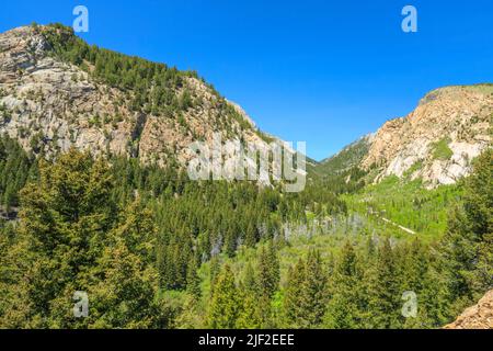 lost creek canyon at lost creek state park near anaconda, montana Stock