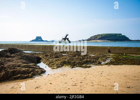 Saint-Malo natural swimming pool and diving, brittany, France Stock Photo