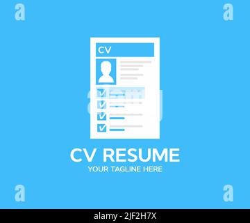 Minimalist Resume, CV resume logo design. Personal resume, Artistic profile, professional CV forms and minimalist resumesvector design. Stock Vector