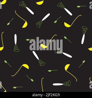Seamless pattern with whisks and ladles Stock Vector