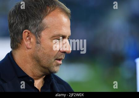 MOENCHENGLADBACH, GERMANY - JUNE 13, 2022: Head coach Hansi Flick. The football match of UEFA Nations League 2023 between Germany vs Italy Stock Photo