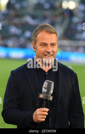 MOENCHENGLADBACH, GERMANY - JUNE 13, 2022: Head coach Hansi Flick. The football match of UEFA Nations League 2023 between Germany vs Italy Stock Photo