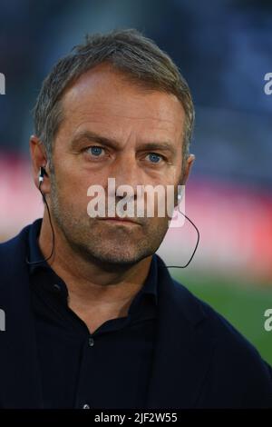 MOENCHENGLADBACH, GERMANY - JUNE 13, 2022: Head coach Hansi Flick. The football match of UEFA Nations League 2023 between Germany vs Italy Stock Photo