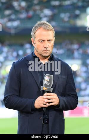 MOENCHENGLADBACH, GERMANY - JUNE 13, 2022: Head coach Hansi Flick. The football match of UEFA Nations League 2023 between Germany vs Italy Stock Photo