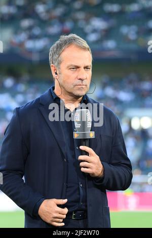 MOENCHENGLADBACH, GERMANY - JUNE 13, 2022: Head coach Hansi Flick. The football match of UEFA Nations League 2023 between Germany vs Italy Stock Photo