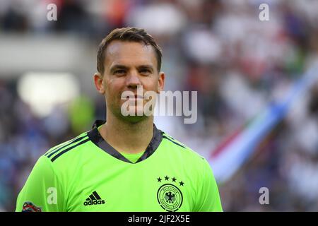 MOENCHENGLADBACH, GERMANY - JUNE 13, 2022: Manuel Neuer during the football match of UEFA Nations League 2023 between Germany vs Italy Stock Photo