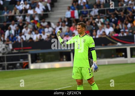 MOENCHENGLADBACH, GERMANY - JUNE 13, 2022: Manuel Neuer during the football match of UEFA Nations League 2023 between Germany vs Italy Stock Photo