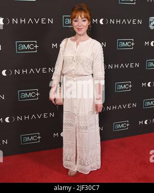 Los Angeles, USA. 28th June, 2022. Ruth Connell arrives at AMC's MOONHAVEN Premiere held at The London West Hollywood in West Hollywood, CA on Tuesday, June 28, 2022. (Photo By Sthanlee B. Mirador/Sipa USA) Credit: Sipa USA/Alamy Live News Stock Photo