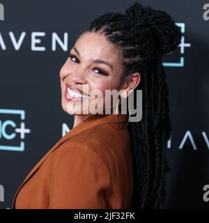 WEST HOLLYWOOD, LOS ANGELES, CALIFORNIA, USA - JUNE 28: American singer Jordin Sparks arrives at the Los Angeles Premiere Of AMC+'s Original Series 'Moonhaven' held at the The London Hotel West Hollywood at Beverly Hills on June 28, 2022 in West Hollywood, Los Angeles, California, United States. (Photo by Xavier Collin/Image Press Agency) Stock Photo