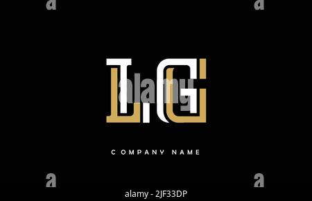 LG, GL Alphabets Letters Logo Monogram Stock Vector