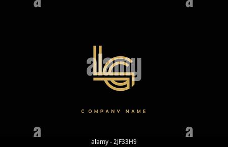 LG, GL Alphabets Letters Logo Monogram Stock Vector