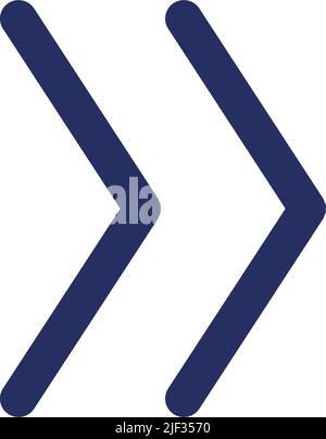 Skip to end white black glyph ui icon Stock Vector