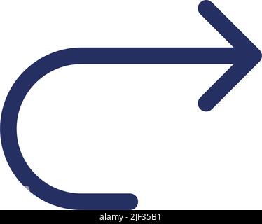 Forward white black glyph ui icon Stock Vector