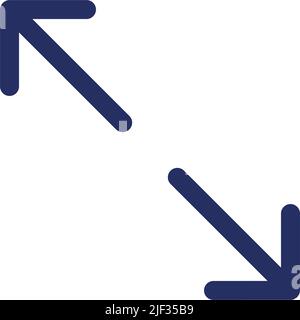 Enlargement white black glyph ui icon Stock Vector