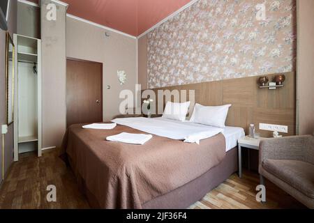 Photo of the hostel room with details Stock Photo