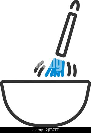 Corolla Mixing In Bowl Icon. Editable Bold Outline With Color Fill Design. Vector Illustration. Stock Vector