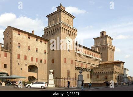 Castello Estense in Ferrara, Italy, Emilia Romagna Stock Photo