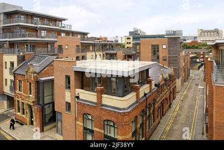 Castlefield inner city area of Manchester, United Kingdom, England Stock Photo