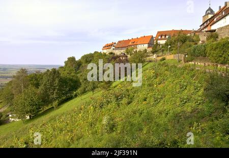 Edge of the old town of Waldenburg, Germany, Baden-Wuerttemberg Stock Photo