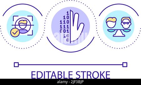 Access management system loop concept icon Stock Vector