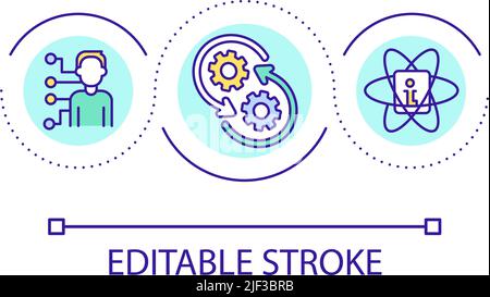 Dynamic user modeling loop concept icon Stock Vector