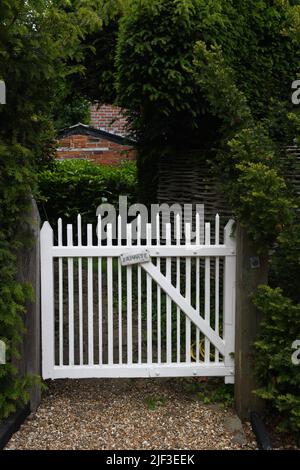 Private garden gate Stock Photo